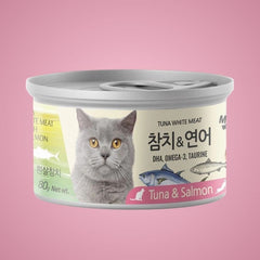 Pate Mèo Meowow Súp Cá Ngừ Trắng Nguyên Miếng (Lon 80g)