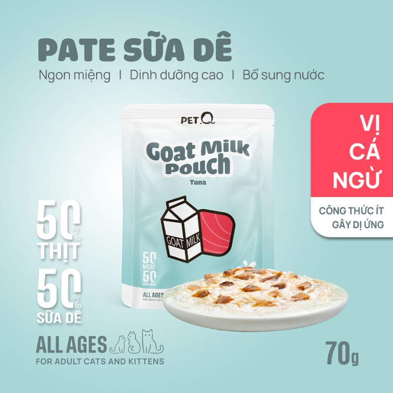 Pate Mèo Sữa Dê PetQ 70g