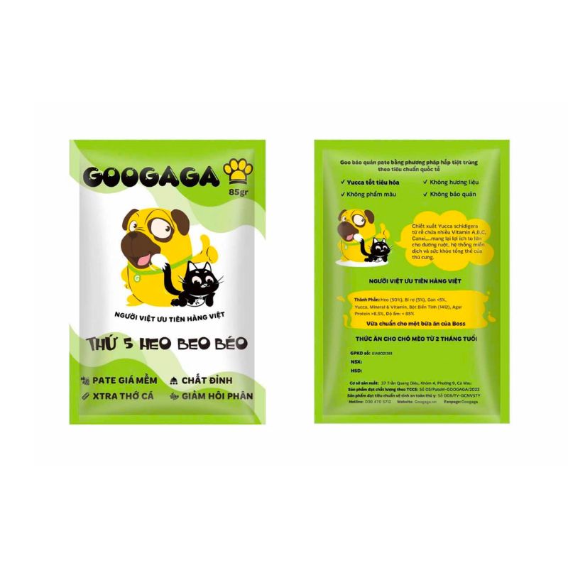Pate Cho Chó Mèo Googaga 85g