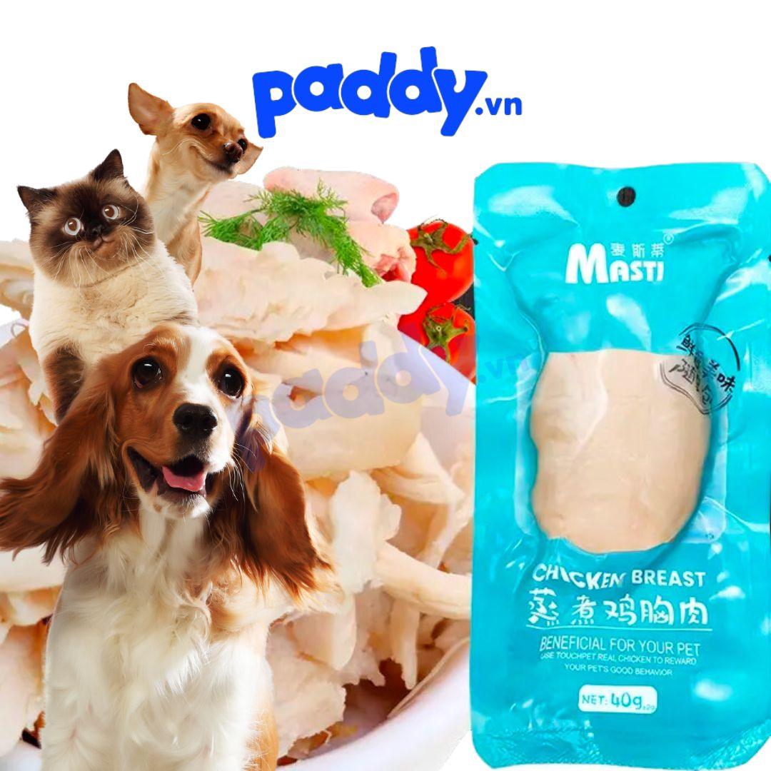 Bánh Thưởng Cho Chó Mèo Ức Gà Hấp Ăn Liền 40g - Paddy Pet Shop