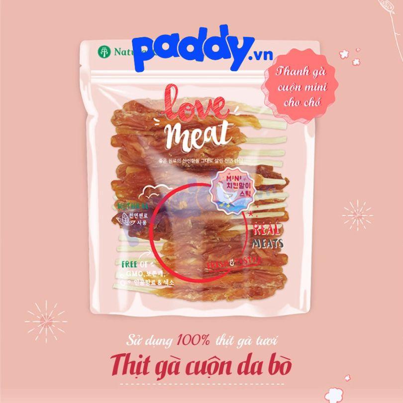 Snack Cho Chó Thịt Cuộn Da Bò Natural Core 160g - Paddy Pet Shop