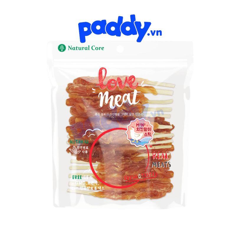 Snack Cho Chó Thịt Cuộn Da Bò Natural Core 160g - Paddy Pet Shop