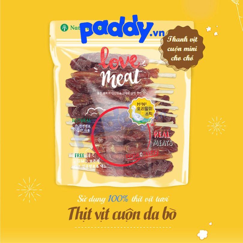 Snack Cho Chó Thịt Cuộn Da Bò Natural Core 160g - Paddy Pet Shop