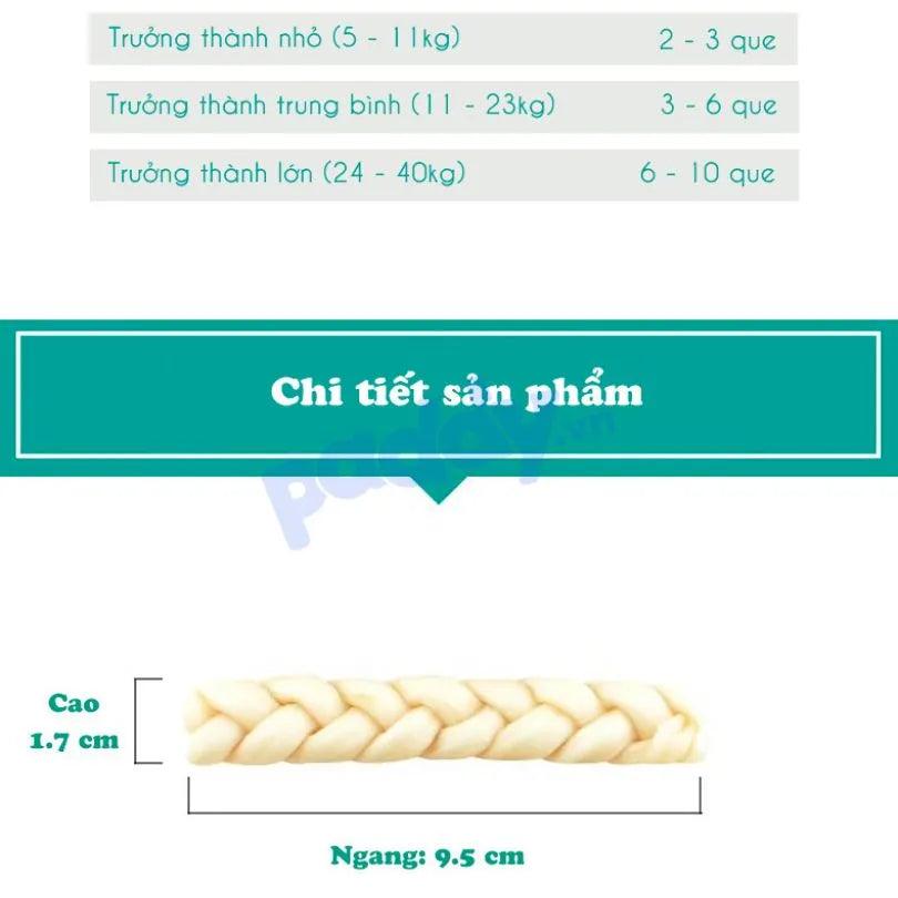 Snack Cho Chó Que Da Bò Xoắn Đôi Hương Sữa Doggyman 90g - Paddy Pet Shop