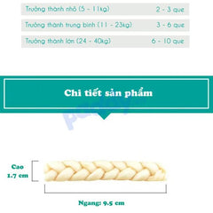 Snack Cho Chó Que Da Bò Xoắn Đôi Hương Sữa Doggyman 90g - Paddy Pet Shop