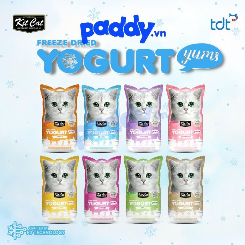 Snack Mèo Kit Cat Yogurt Yums 8 Vị Thơm Ngon 80g (Túi 10 Viên) - Paddy Pet Shop