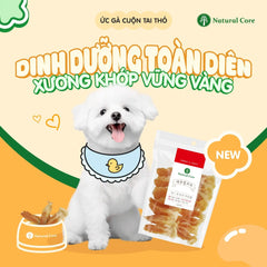 Snack Ức Gà Cuộn Tai Thỏ Cho Chó Natural Core 140g