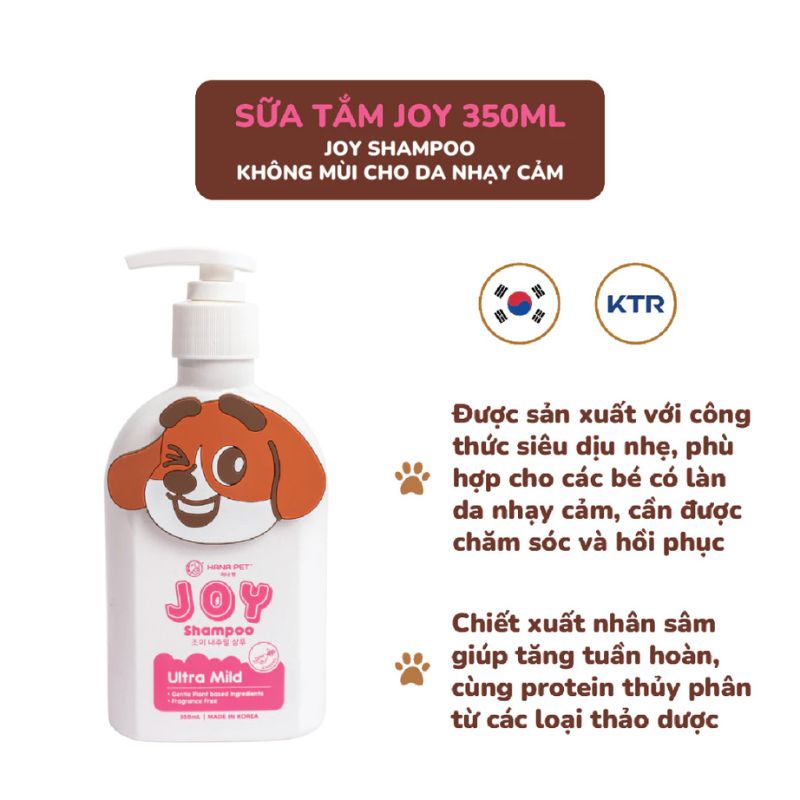 Sữa Tắm Cho Chó Mèo Hana Pet Joyce V3 350ml