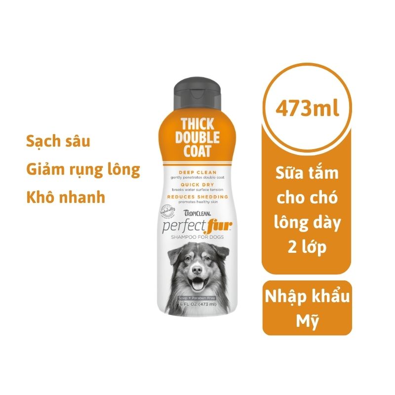 Sữa Tắm Cho Chó Tropiclean PerfectFur Chăm Sóc Lông Chuyên Biệt 473ml