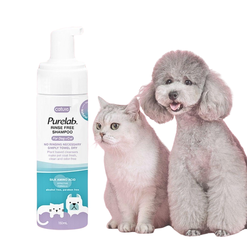 sua-tam-kho-cho-meo-cature-purelab-rinse-free-150ml
