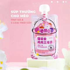 Súp Thưởng Cho Mèo Lemo Trái Cây Nắp Vặn 100g - Paddy Pet Shop