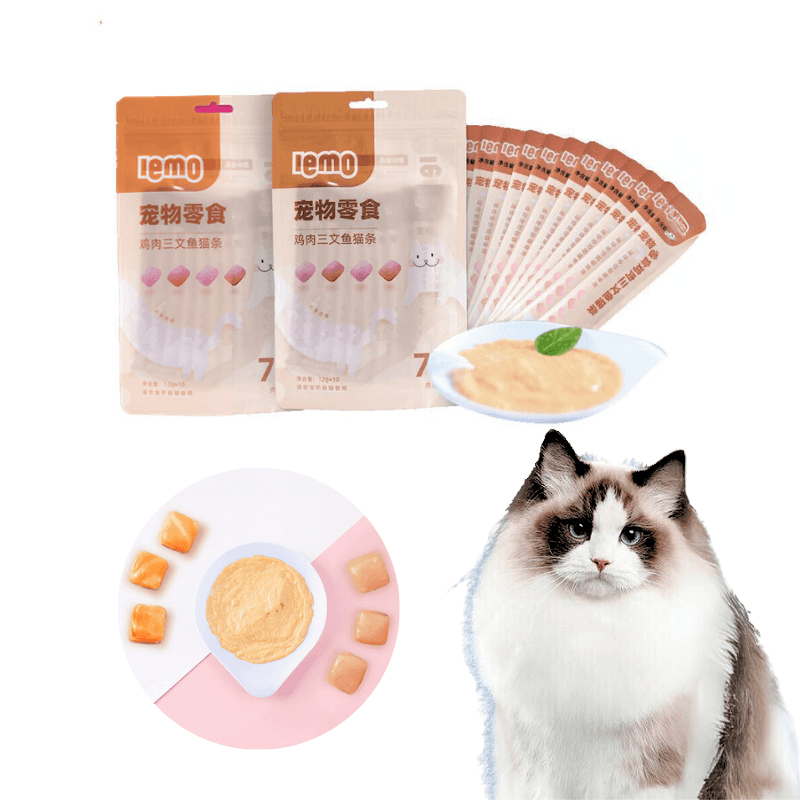 Súp Thưởng Cho Mèo Lemo Vị Ức Gà & Cá Hồi (Túi 10 tuýp*12g) - Paddy Pet Shop