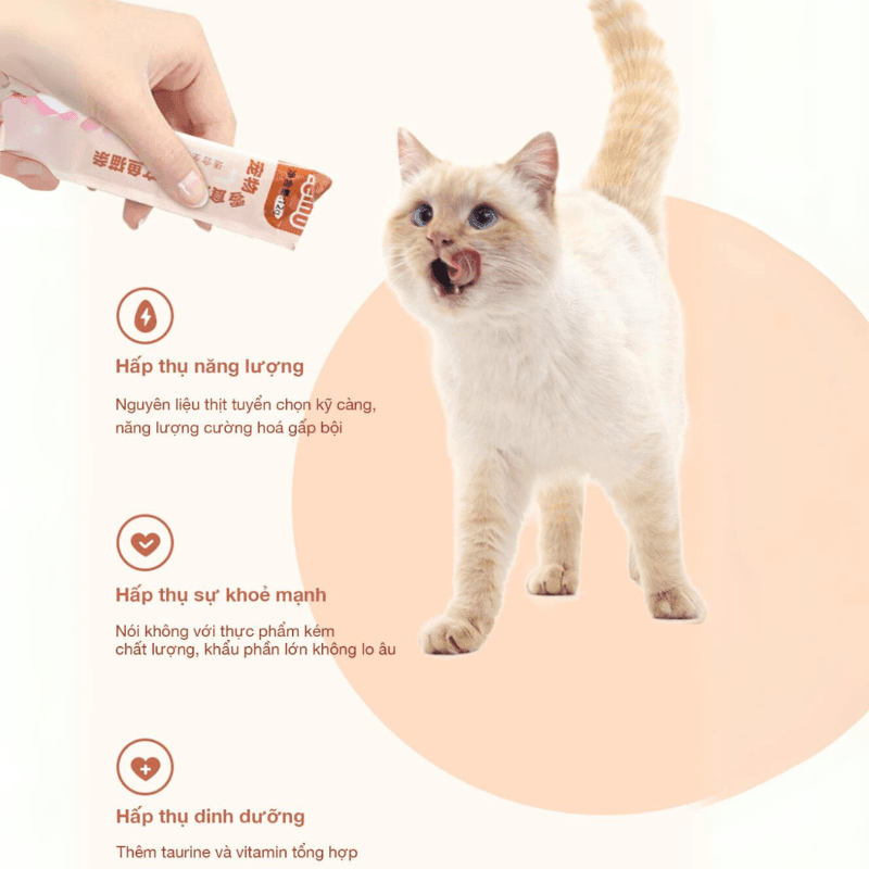 Súp Thưởng Cho Mèo Lemo Vị Ức Gà & Cá Hồi (Túi 10 tuýp*12g) - Paddy Pet Shop