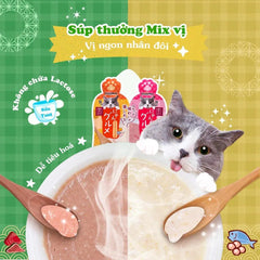 Súp Thưởng Đôi Mèo Mix 2 Vị CattyMan 60g - Paddy Pet Shop