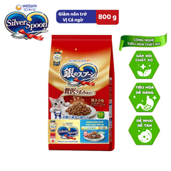Thức Ăn Hạt Cho Mèo Trưởng Thành Silver Spoon Giảm Nôn Trớ 800g