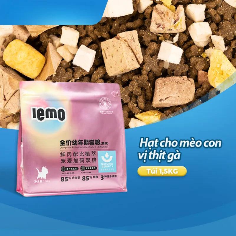 Hạt Cho Mèo Lemo Vị Gà Mix Topping 1.5kg - Paddy Pet Shop