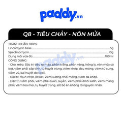 Dung Dịch Hỗ Trợ Chó Mèo Tiêu Chảy Nôn Mửa Linspec Q8 10ml - Paddy Pet Shop