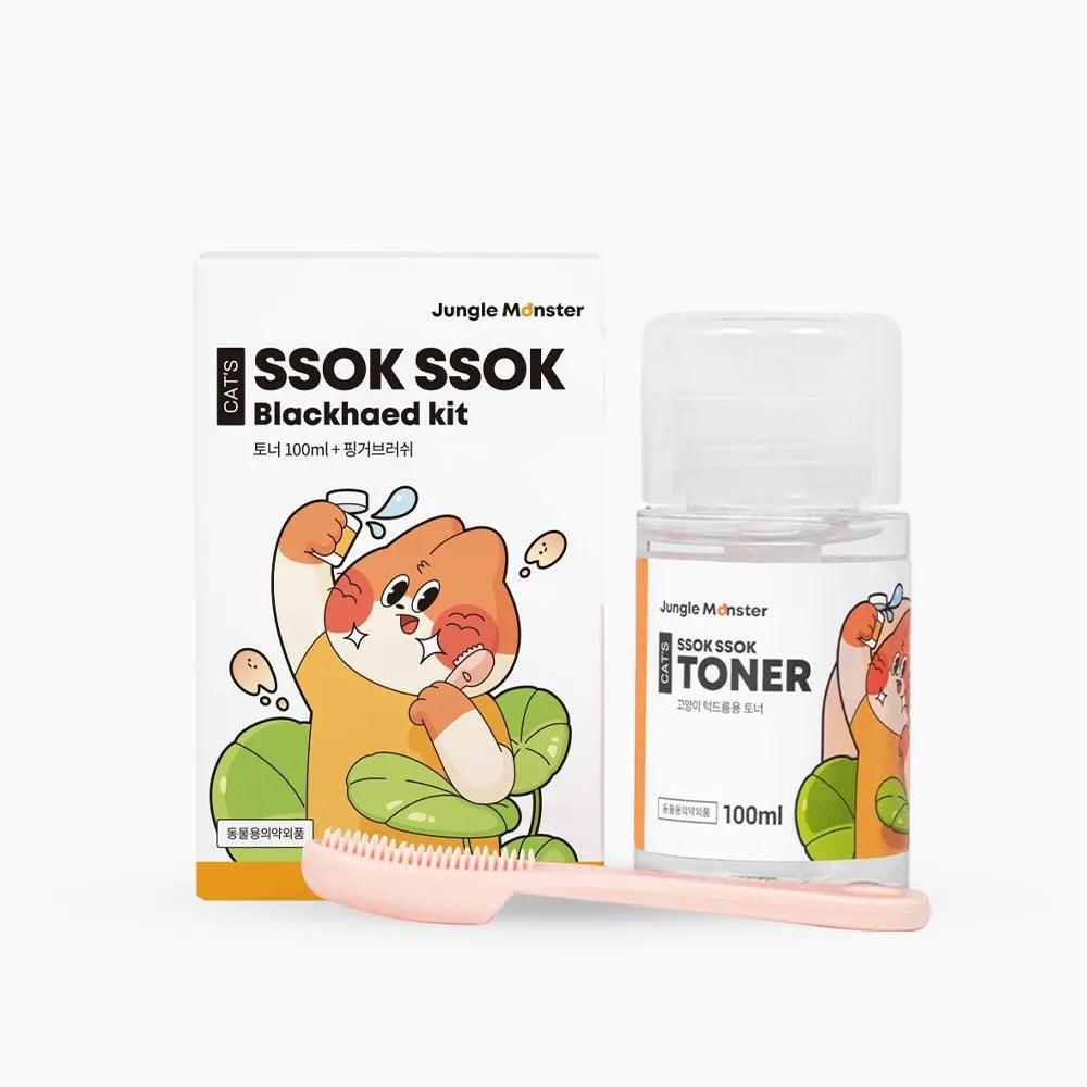 Toner Loại Bỏ Mụn Cằm Cho Mèo Jungle Monster Cat SSOK SSOK Kit 100ml - Paddy Pet Shop