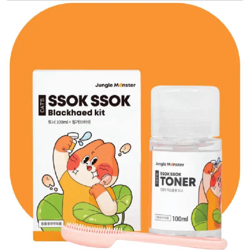 Toner Loại Bỏ Mụn Cằm Cho Mèo Jungle Monster Cat SSOK SSOK Kit 100ml - Paddy Pet Shop