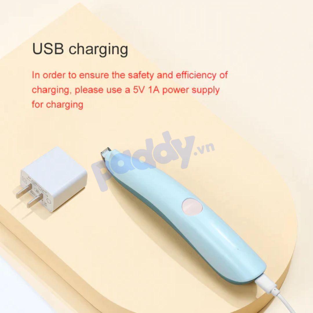 Tông Đơ Cạo Lông Chân Chó Mèo Pakeway Sạc USB - Paddy Pet Shop