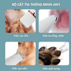 Tông Đơ Cho Chó Mèo Diamond - 4in1 Cắt Tỉa Lông + Mài móng (Sạc Điện)