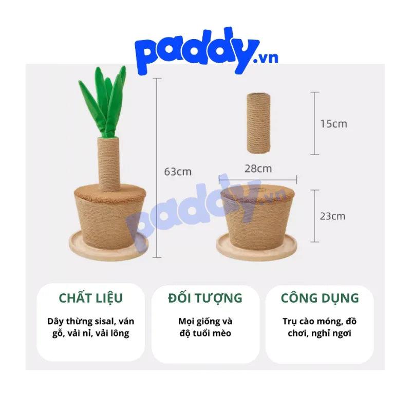 Trụ Cào Móng Mèo FOFOS Hình Chậu Cây - Paddy Pet Shop