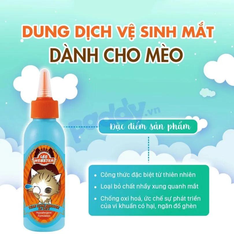 Dung Dịch Vệ Sinh Mèo Lee & Webster 130ml - Paddy Pet Shop