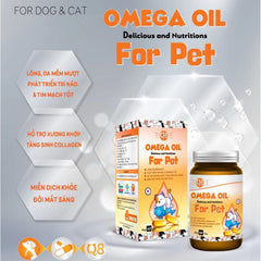 Viên Dầu Cá Hồi Omega Cho Chó Mèo (Hộp 60 viên)