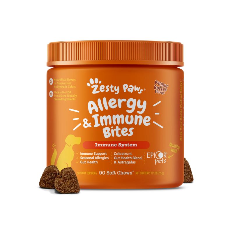 Viên Nhai Cho Chó Zesty Paws Aller-Immune Bites-Tăng Đề Kháng, Miễn Dịch