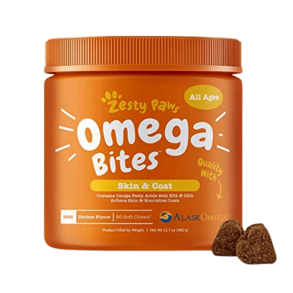 Viên Nhai Dưỡng Lông Chó Mèo Zesty Paws Omega Bites Skin & Coat - Paddy Pet Shop