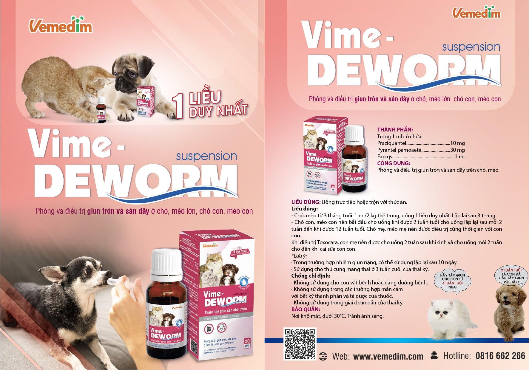 Vime Deworm Xổ Giun Chó Mèo Dạng Nước - Paddy Pet Shop