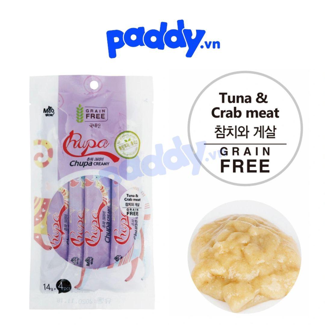 Súp Thưởng Mèo Meowow Chupa Sốt Thịt Thật (Túi 4 tuýp*14g) - Paddy Pet Shop