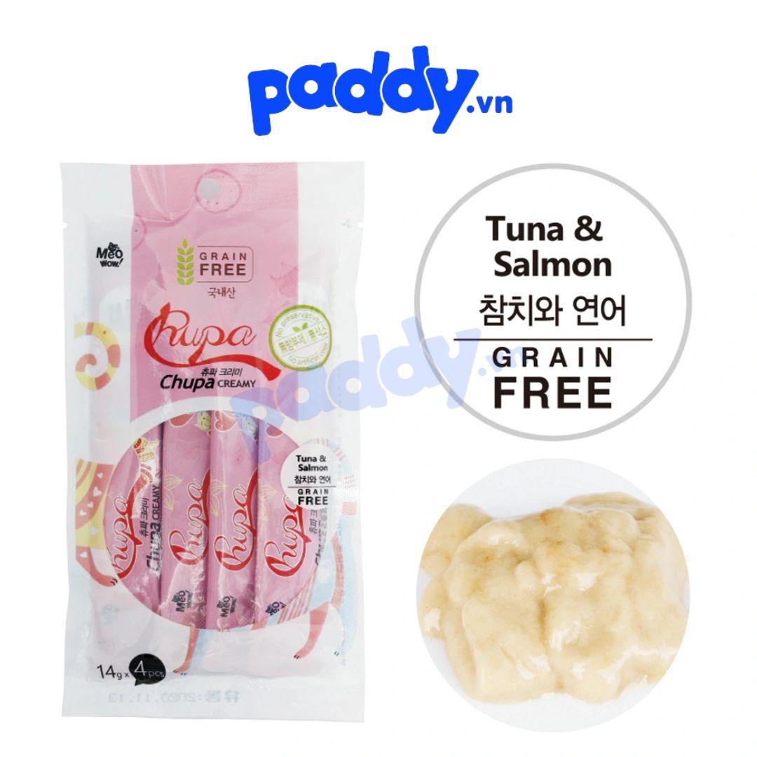 Súp Thưởng Mèo Meowow Chupa Sốt Thịt Thật (Túi 4 tuýp*14g) - Paddy Pet Shop