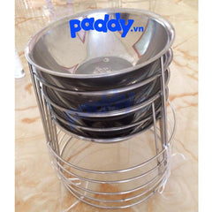 Bát Ăn Cho Chó Mèo Inox Đế Cao Có Thể Tháo Rời - Paddy Pet Shop