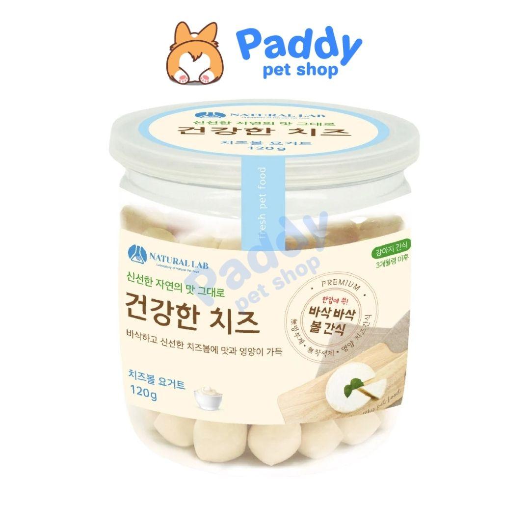 Snack Cho Chó Phô Mai Viên Natural Lab Hộp 120g - Paddy Pet Shop