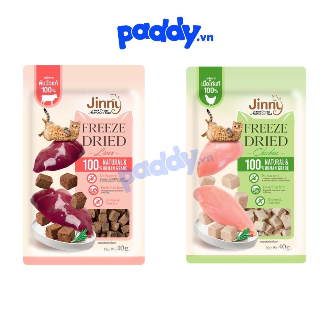 Thịt Sấy Snack Mèo Jinny Freeze Dried 40g - Paddy Pet Shop