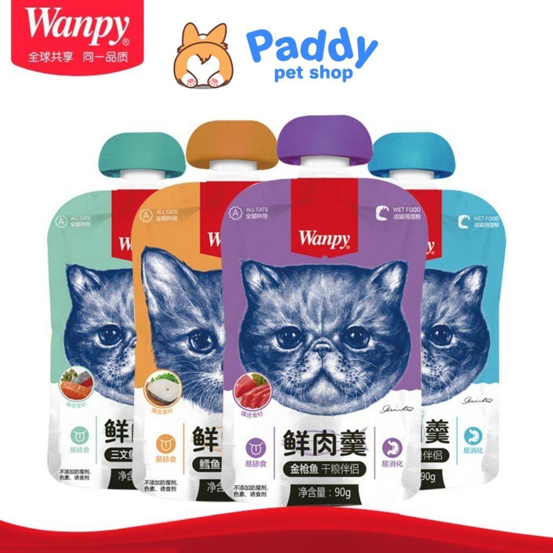 Súp Thưởng Mèo Wanpy Nắp Vặn Dễ Bảo Quản 90g - Paddy Pet Shop