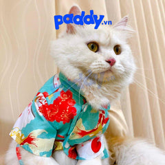 Áo Dài Tết Cho Chó Mèo Vải Lụa - Paddy Pet Shop
