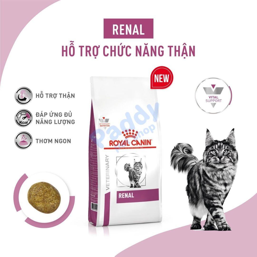 Thức Ăn Hạt Trị Bệnh Cho Mèo Hỗ Trợ Chức Năng Thận Royal Canin Renal - Paddy Pet Shop