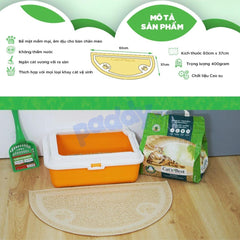 Thảm Nhựa Lót Cát Mèo Cats Best 60x37cm - Paddy Pet Shop