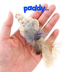 Đồ Chơi Mèo Cotton Lông Gà Hình Vòng CattyMan Giảm Ngứa Răng - Paddy Pet Shop