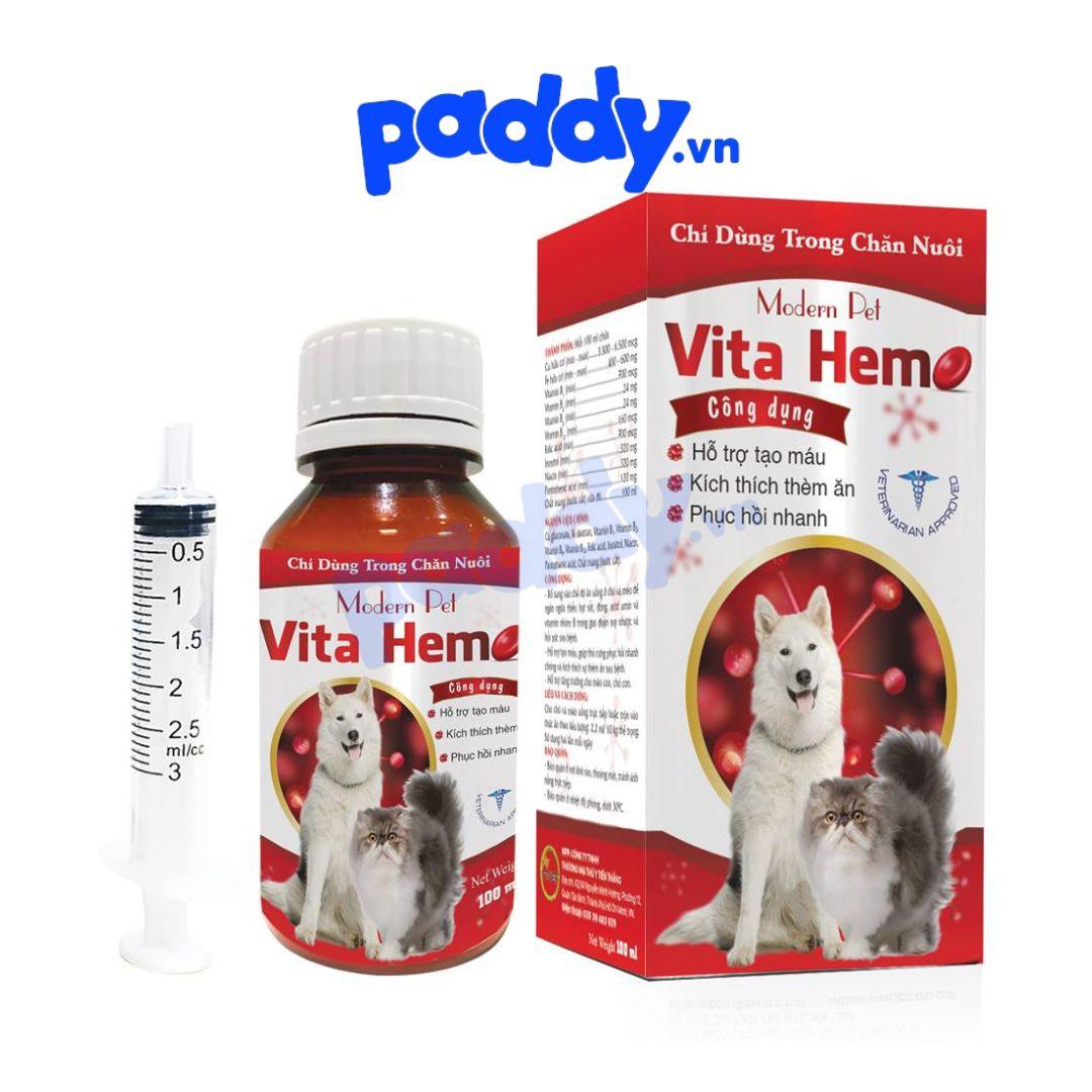 Dung Dịch Bổ Máu Kích Thích Thèm Ăn Cho Chó Mèo Vita Hemo 100ml - Paddy Pet Shop