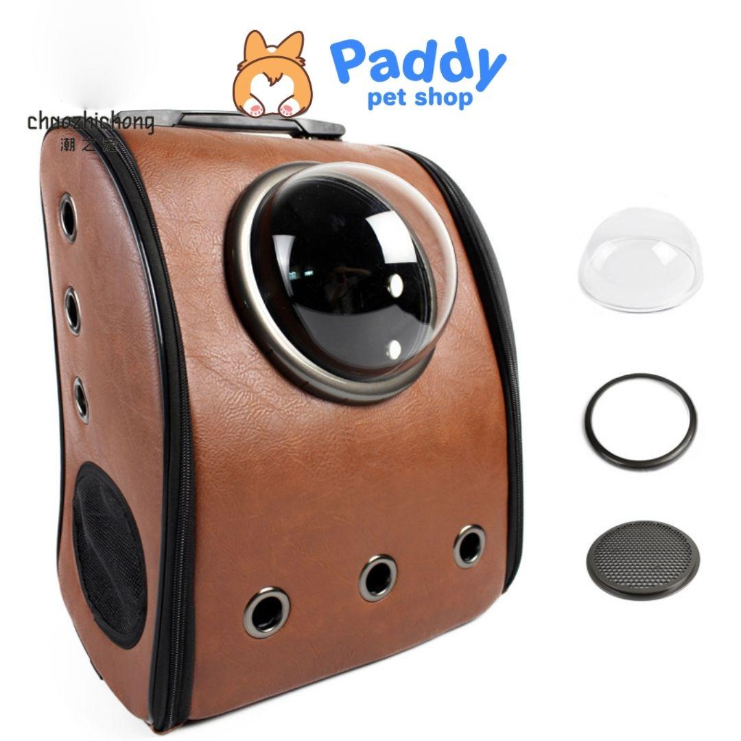 Balo Mèo Phi Hành Gia Chất Liệu Da - Paddy Pet Shop