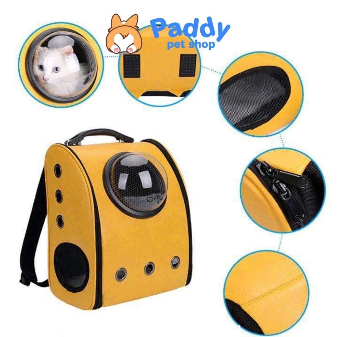 Balo Mèo Phi Hành Gia Chất Liệu Da - Paddy Pet Shop