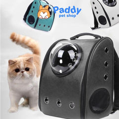 Balo Mèo Phi Hành Gia Chất Liệu Da - Paddy Pet Shop