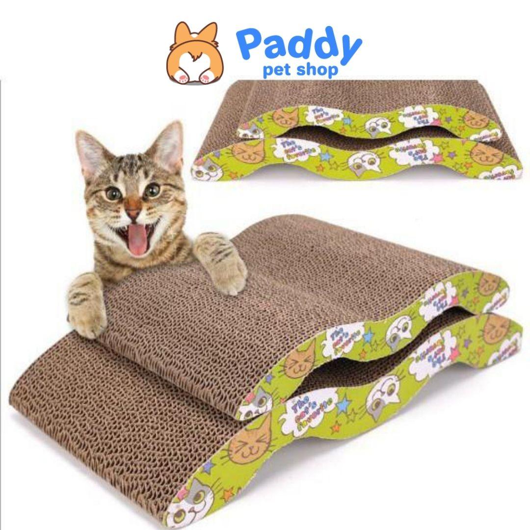 Bàn Cào Móng Giấy Cho Mèo + Tặng Cỏ Mèo - Paddy Pet Shop