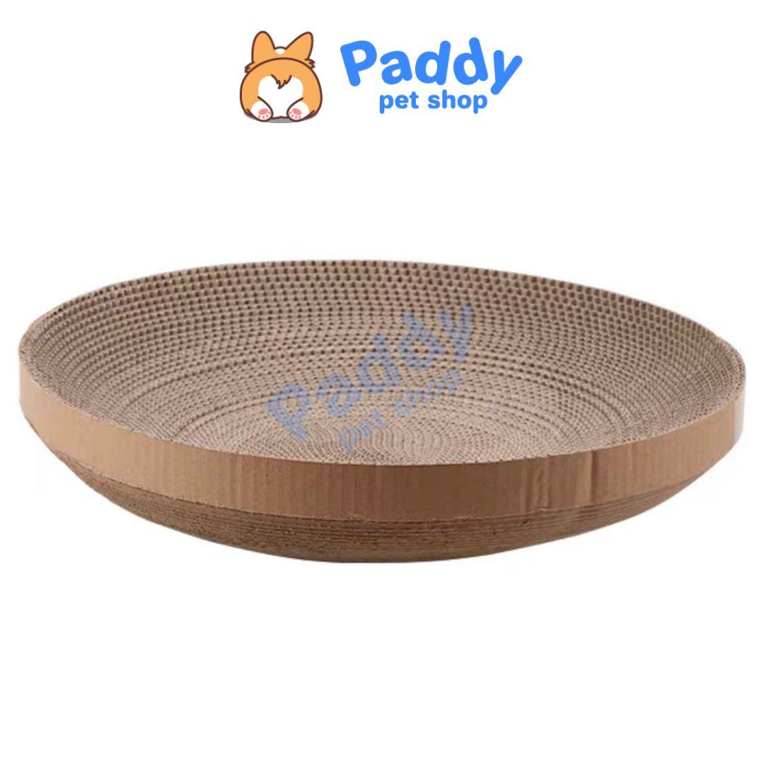 Bàn Cào Móng Giấy Ổ Nằm Tròn Có Đế Nhựa Cho Mèo 43cm - Paddy Pet Shop