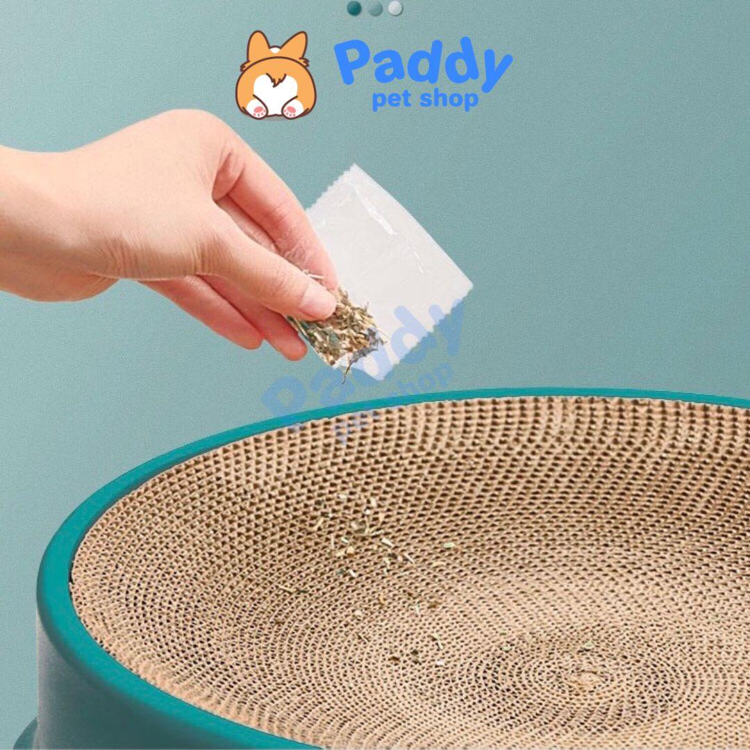 Bàn Cào Móng Giấy Ổ Nằm Tròn Có Đế Nhựa Cho Mèo 43cm - Paddy Pet Shop