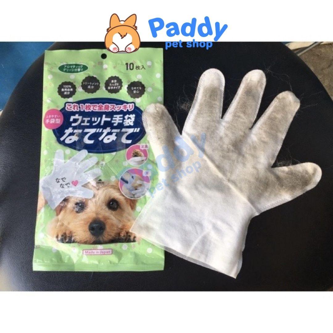 Bao Tay Khăn Ướt Nade Vệ Sinh Chó - Túi 10 Cái (Nhật Bản) - Paddy Pet Shop