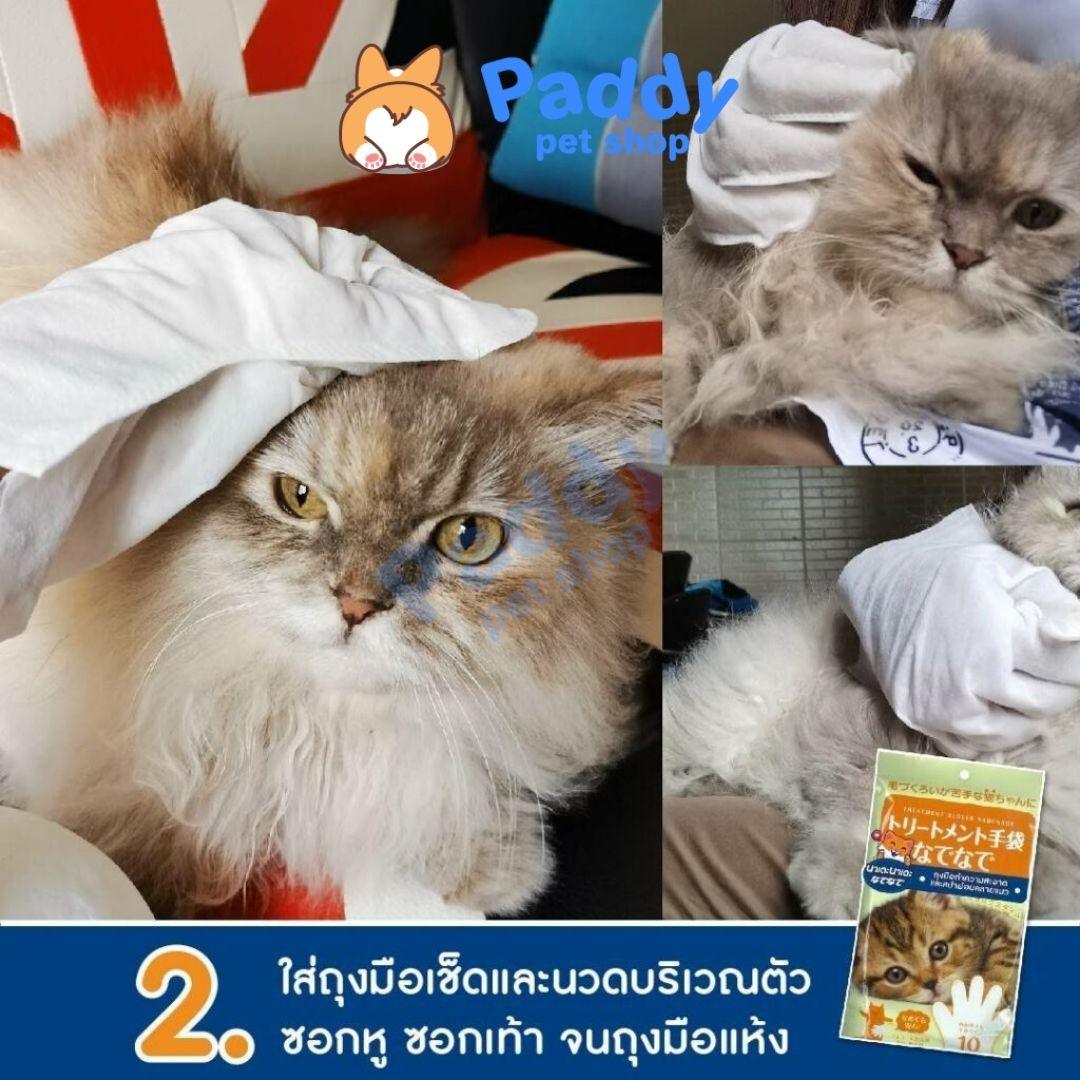 Bao Tay Khăn Ướt Nade Vệ Sinh Mèo - Túi 10 Cái (Nhật Bản) - Paddy Pet Shop